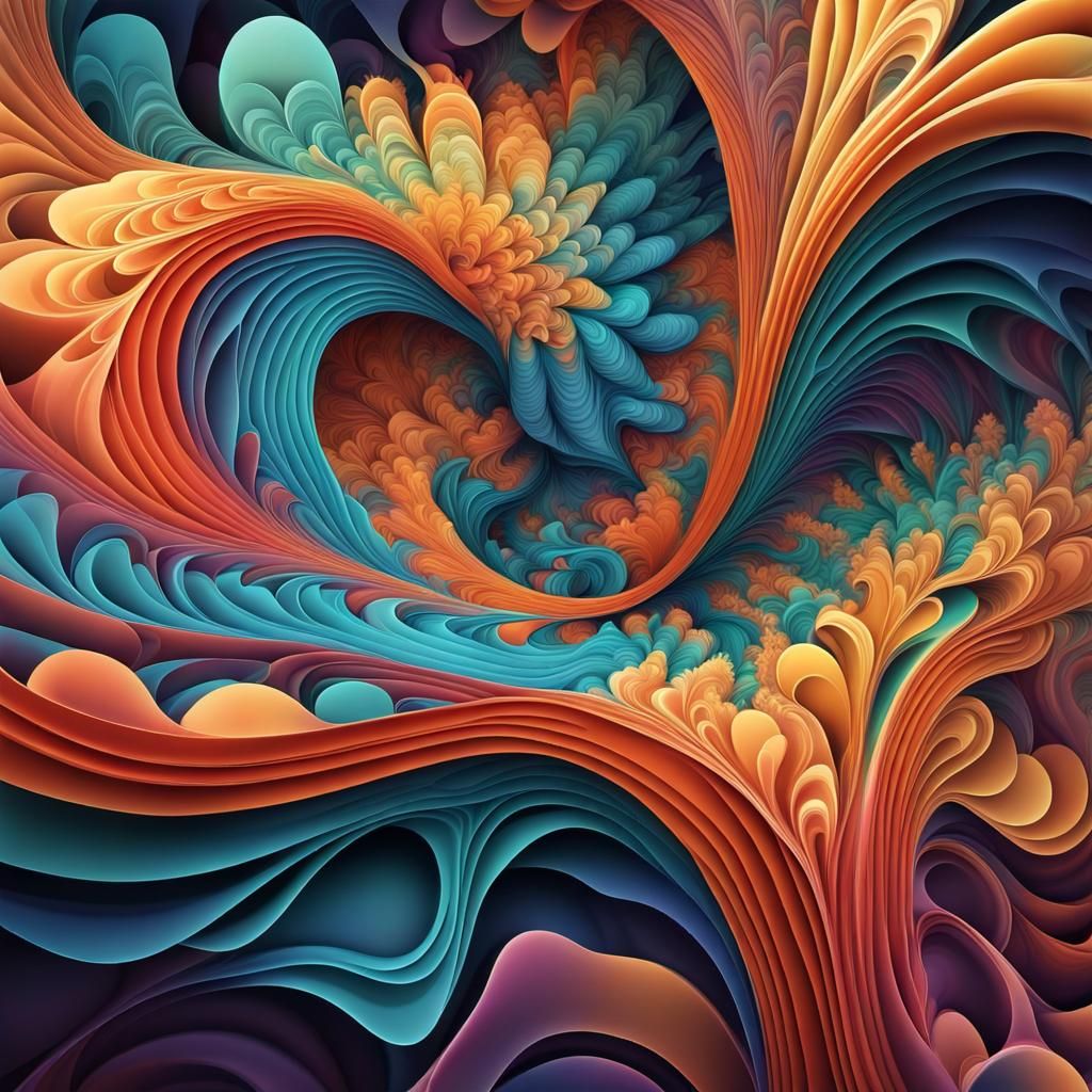 Abstract Fractal Art: The Feeling of Joy