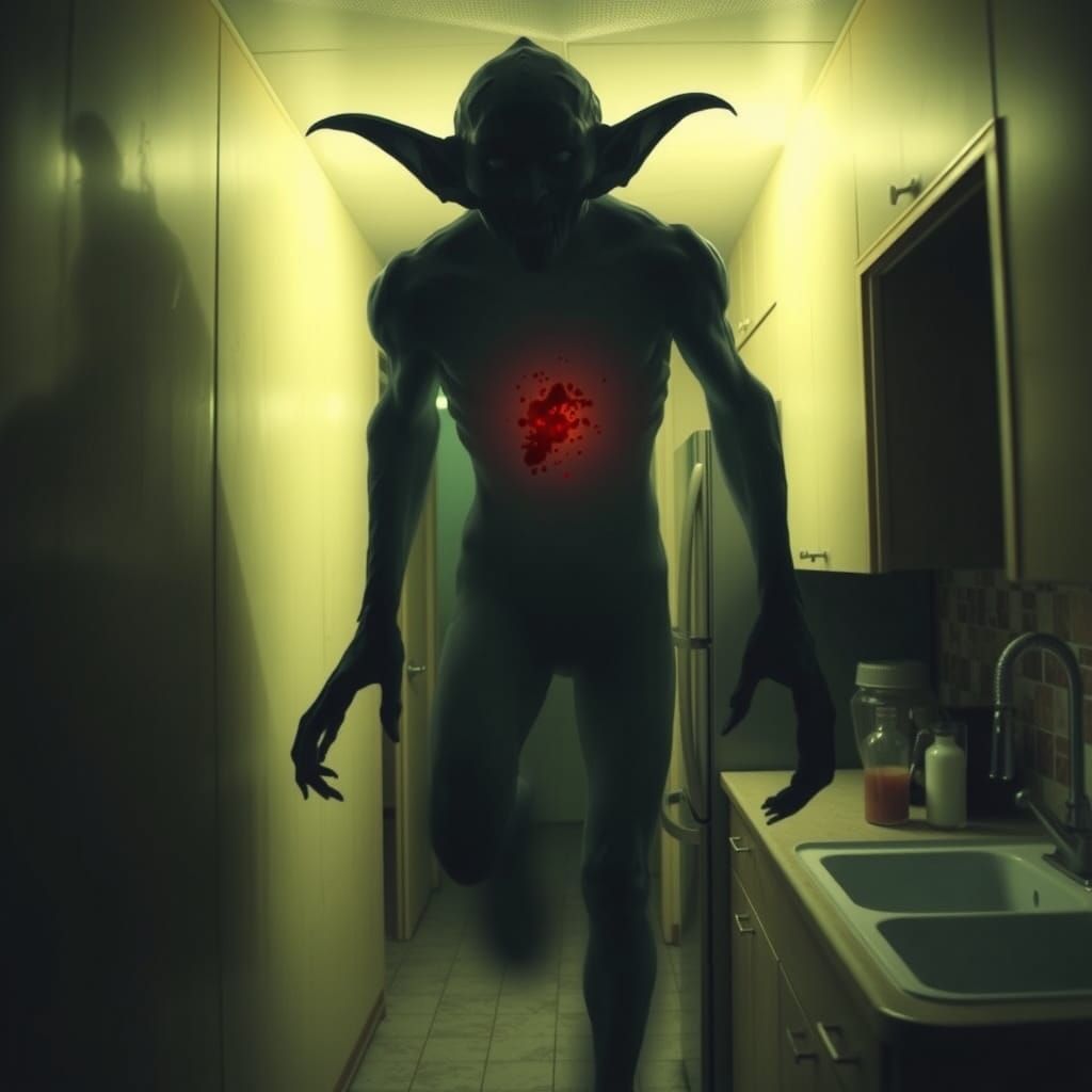 Eerie Elf Monster Emerges in Liminal Space