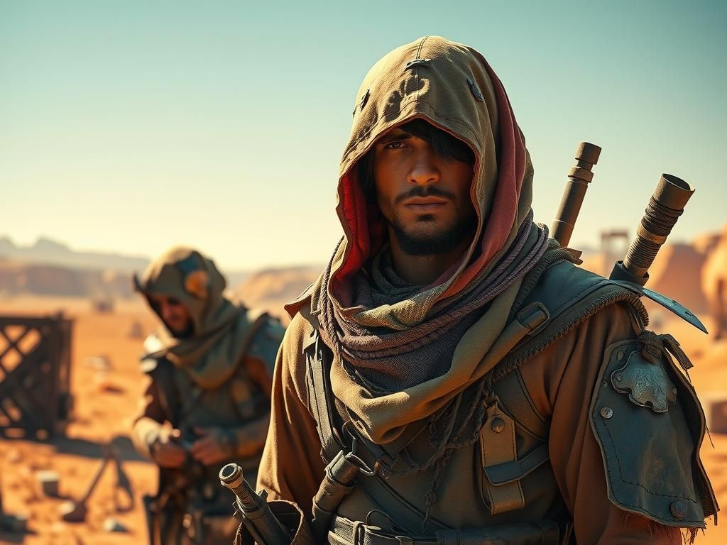 Nomads in Post-Apocalyptic Wasteland Concept Art