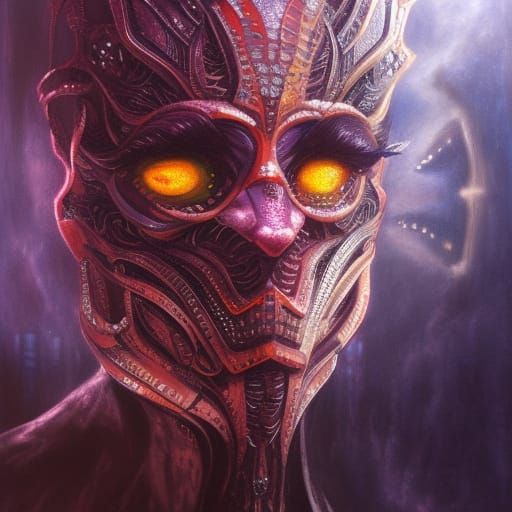 Futuristic Fantasy World Concept Art in Acrylic Style