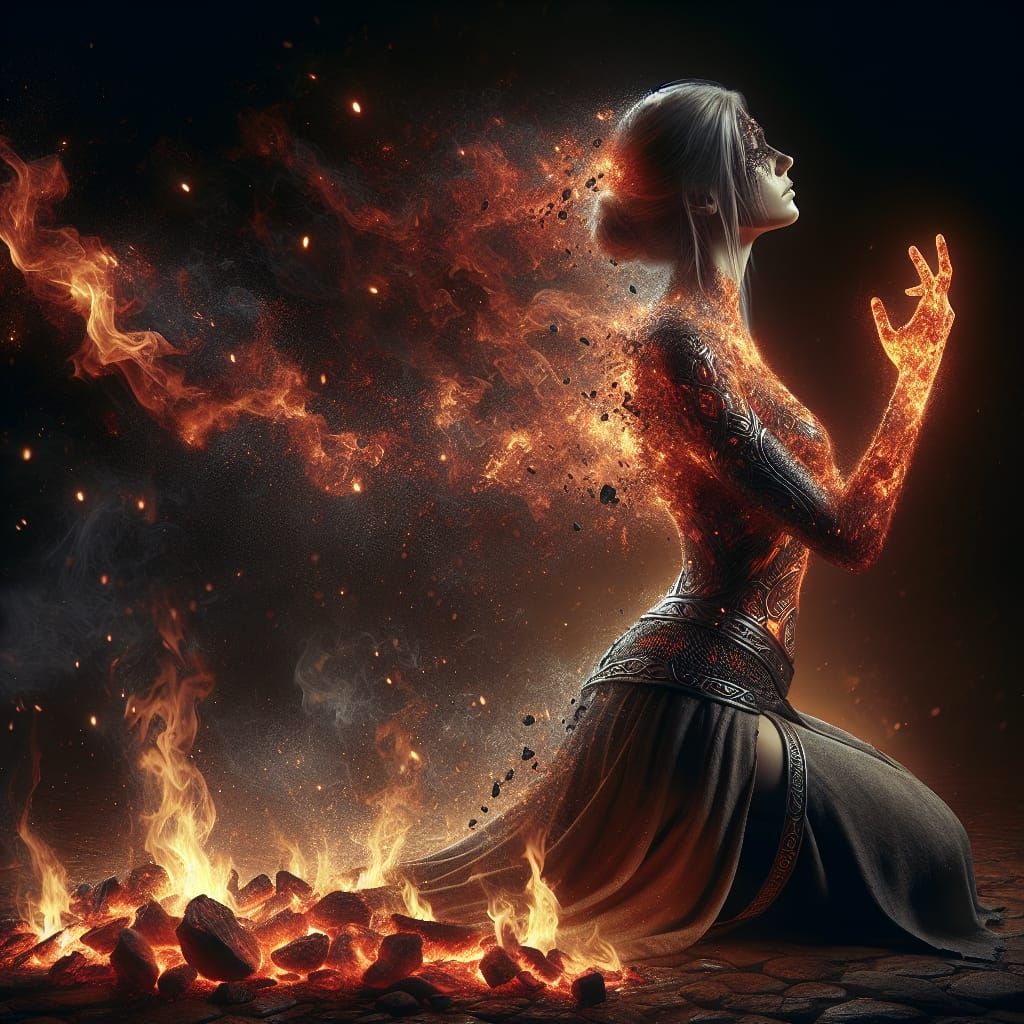 Norse Goddess of Fire Transforms into Blazing Inferno