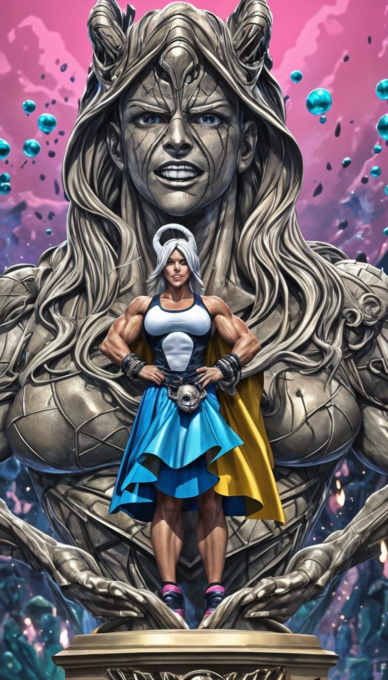 Majestic Goddess Rises from Mount Olympus