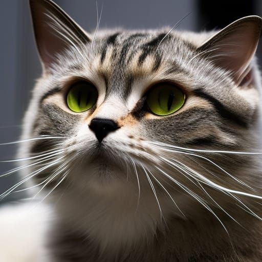 Cybernetic Cat in Cyberpunk Style