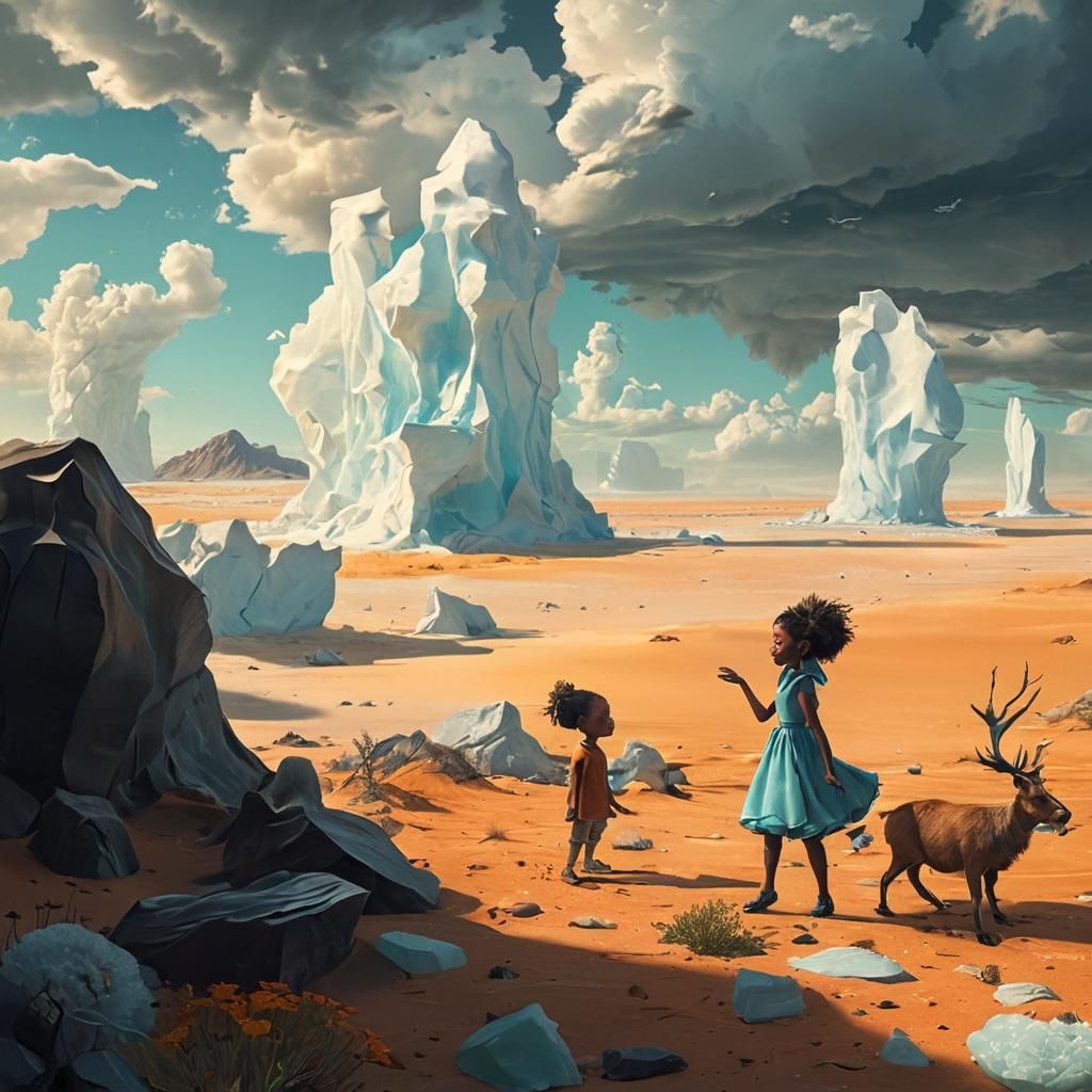 Climate Change Surrealism: Dystopian Desert Dreamscape