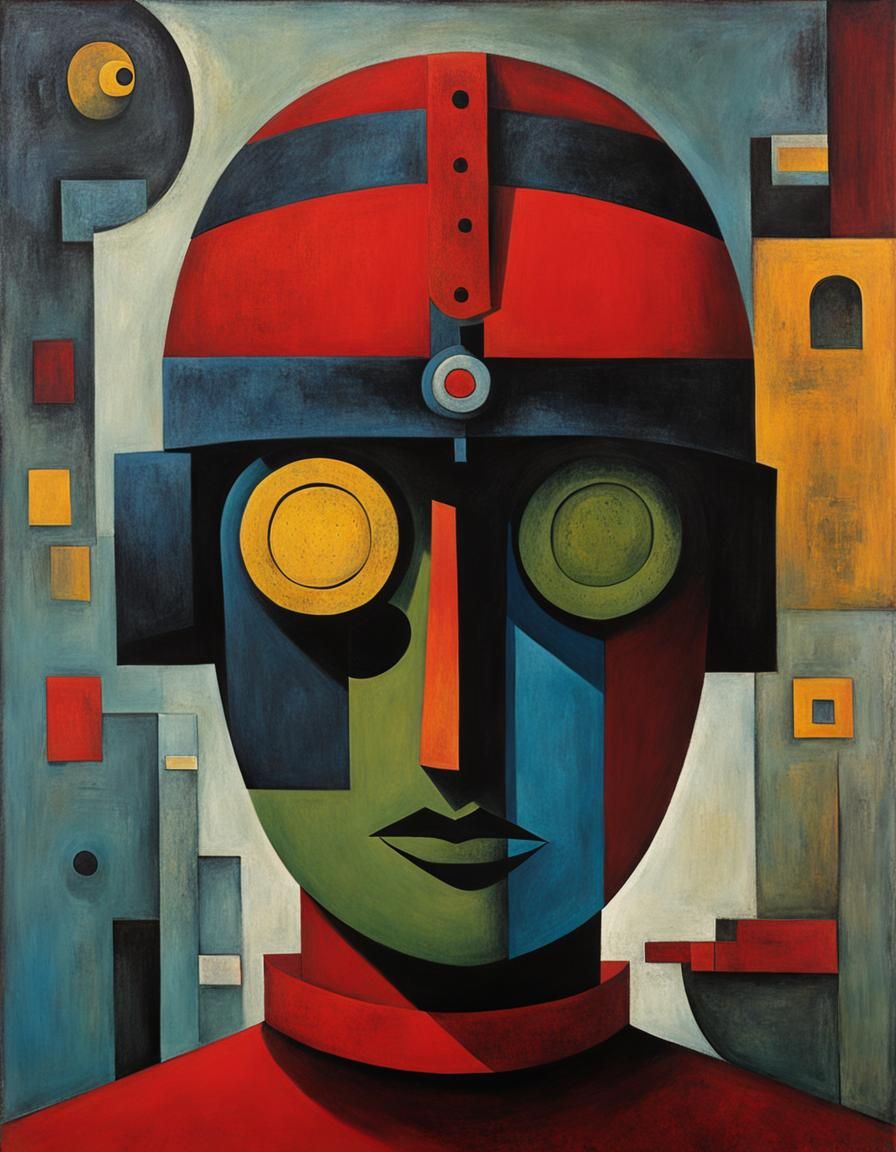 Cyberpunk Character in Rufino Tamayo Painting Style