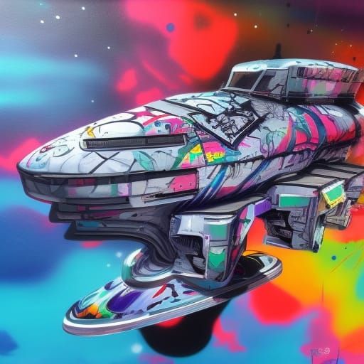 Graffiti on a space ship