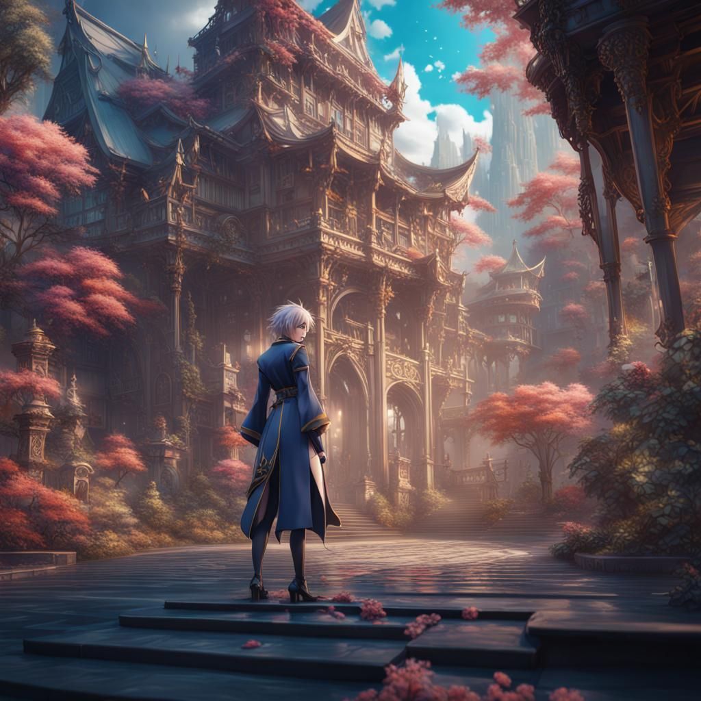 Anime Dreamscape: Detailed Matte Painting in 8K