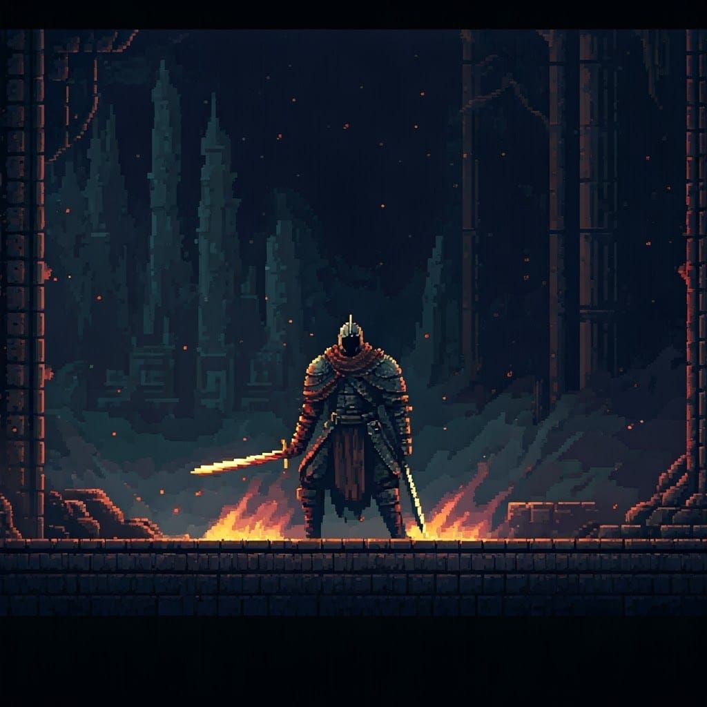 Dark Souls in 16-bit Pixel Art
