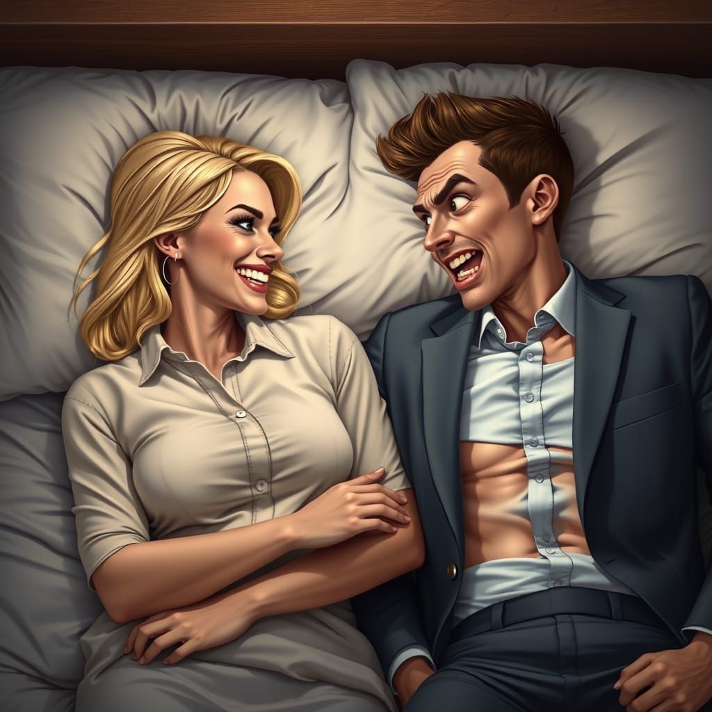 Playful Argument Between Lovers in Photorealistic Style