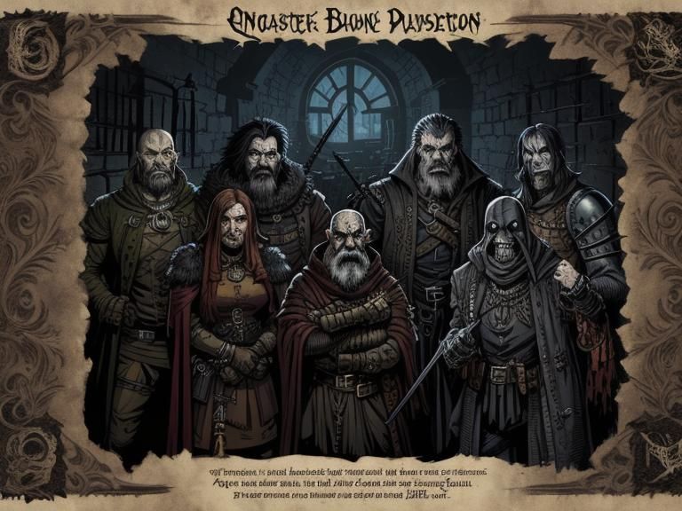 Grotesque Characters in Grimdark Dungeon Comic Art