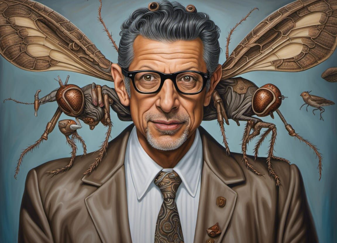 Jeff Goldblum with some flies