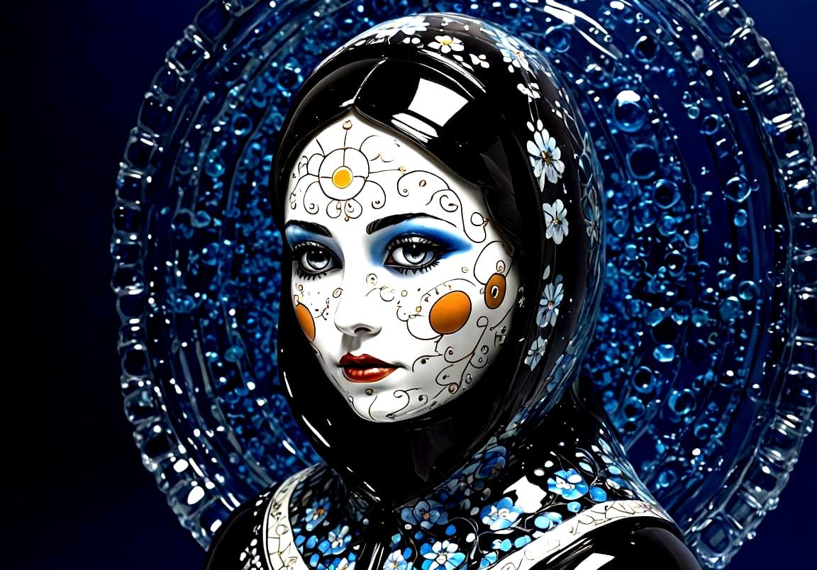 Woman Emerging from Glass Egg: A Hyperrealistic Vision