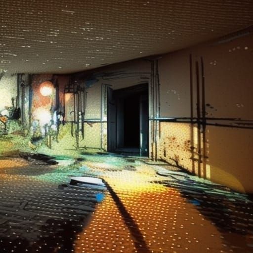 Underground House: Intricate Gouache and Oil Illustration