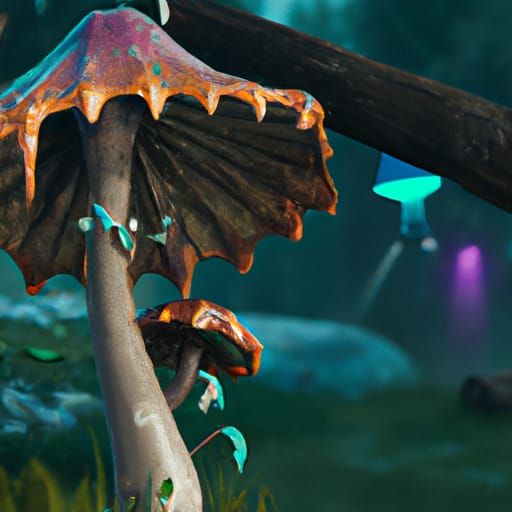 Fantastical Mushroom Concept Art in Deep Color
