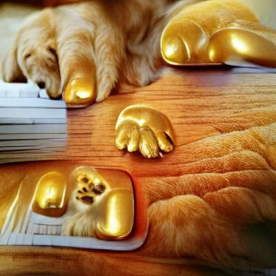 Golden Retriever Puppy in a Sunny Field