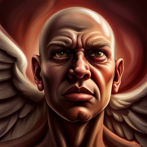 Angry Angel Photorealistic Image