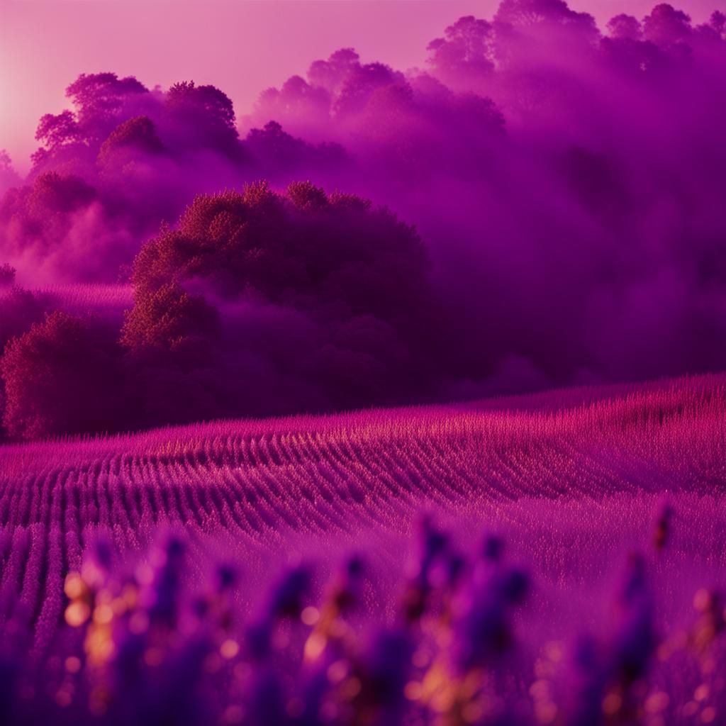 Purple Plum Hues in Cinematic Film Still