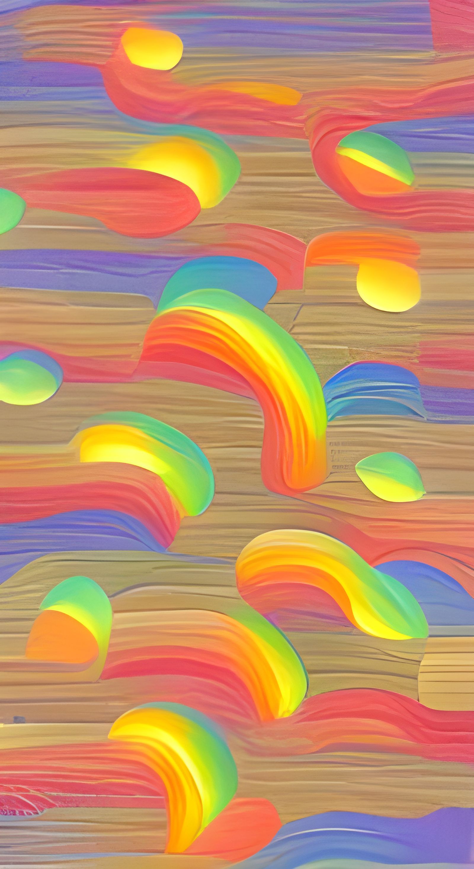 Vibrant Rainbow Repeating Pattern Background