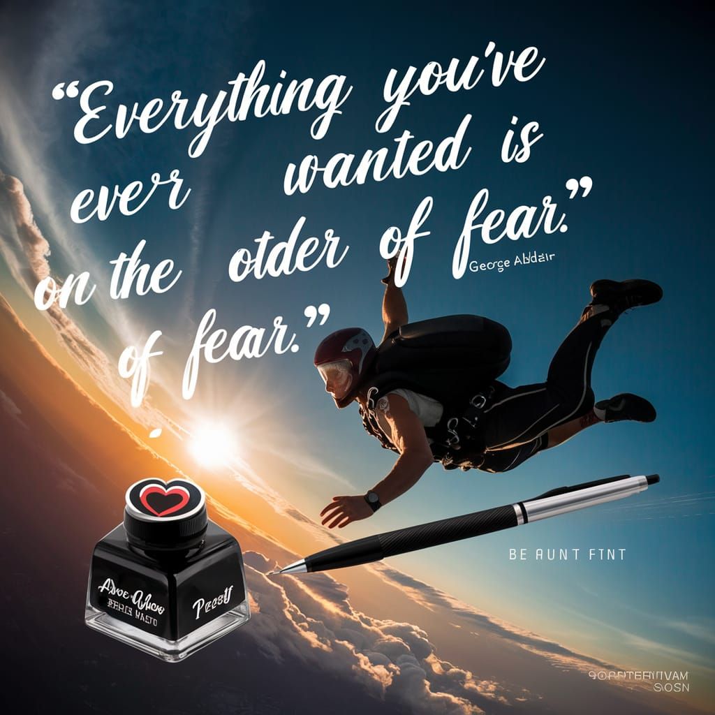 "Everything you’ve ever wanted is on the other side of fear....