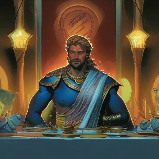 Greek Prince of Elements: Comic Book Art