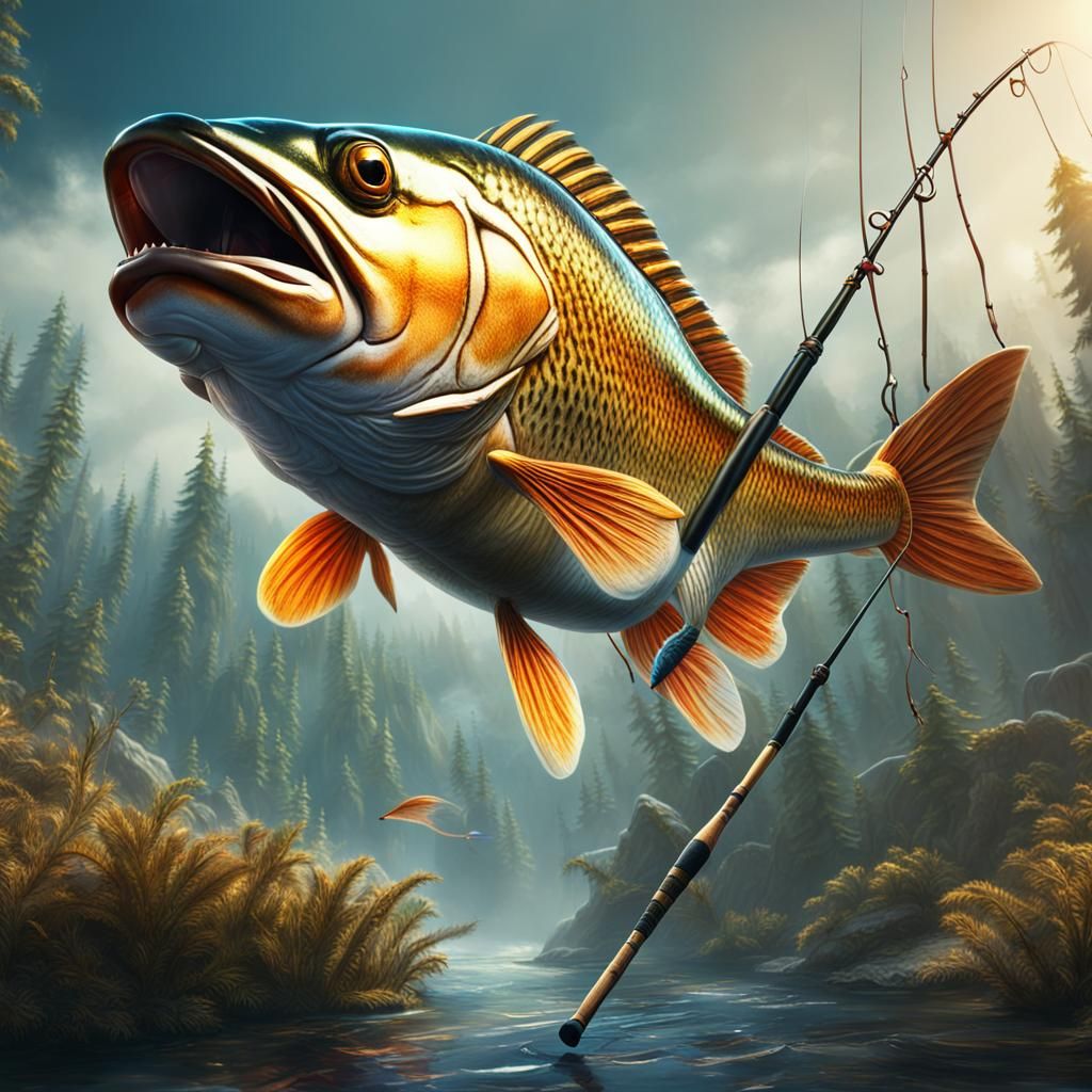 Cutthroat Trout Leaping: Detailed Matte Painting