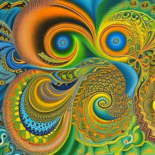 Fractal Logic in Gouache Watercolor Style