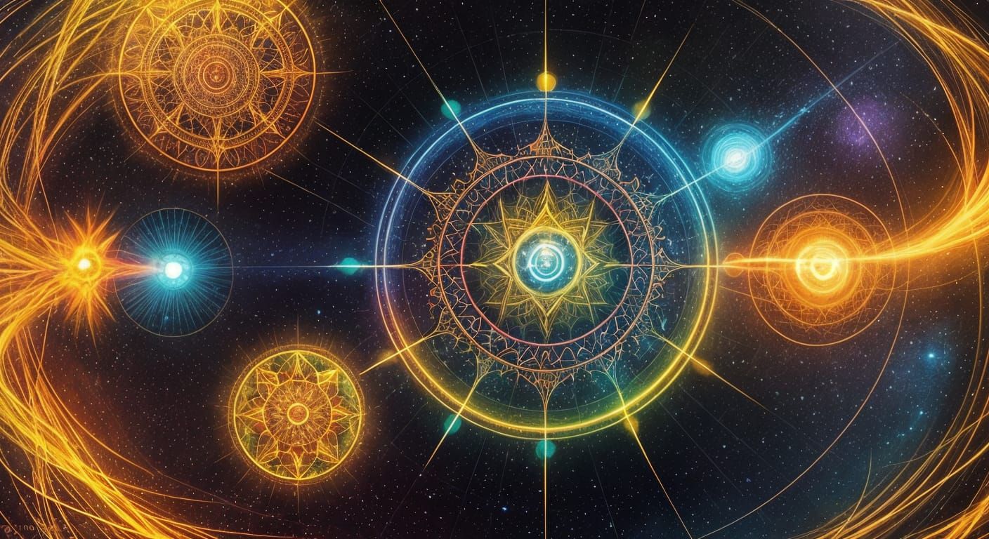 Solar Plexus Chakra Activation Cosmic Illustration