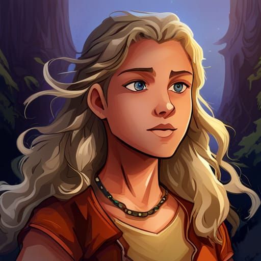 Annabeth Chase Graffiti Art with Camp Half-Blood Attire