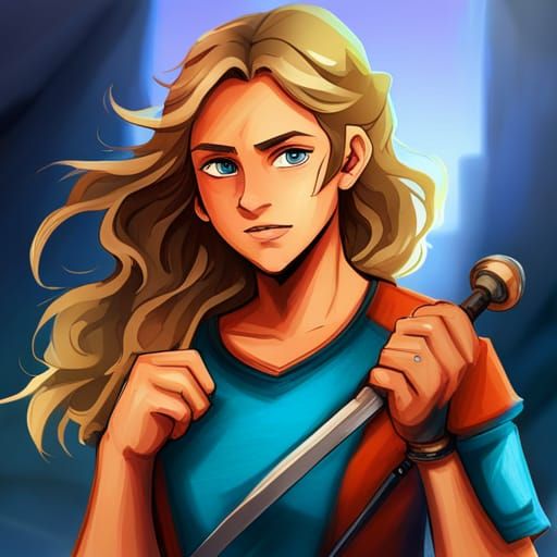 Annabeth Chase Graffiti Art with Camp Half-Blood Attire