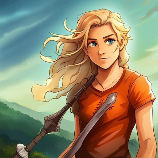 Annabeth Chase Graffiti Art in Polychromatic Style