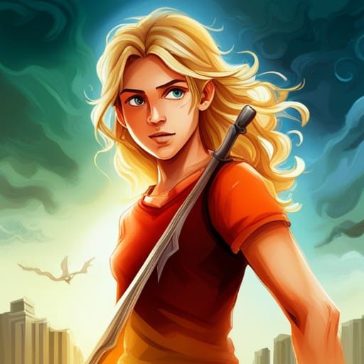 Annabeth Chase Graffiti Art in Polychromatic Style
