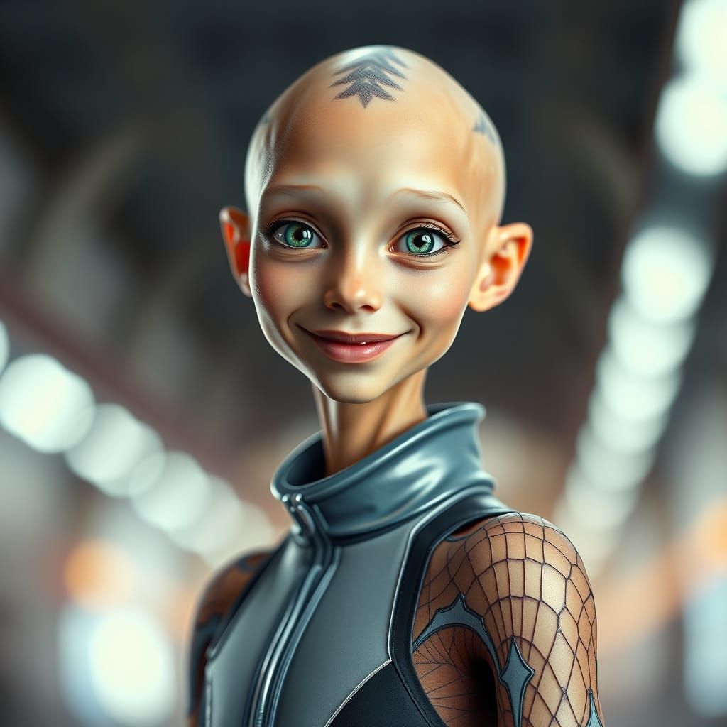 Alien Goddess in Futuristic Spacesuit