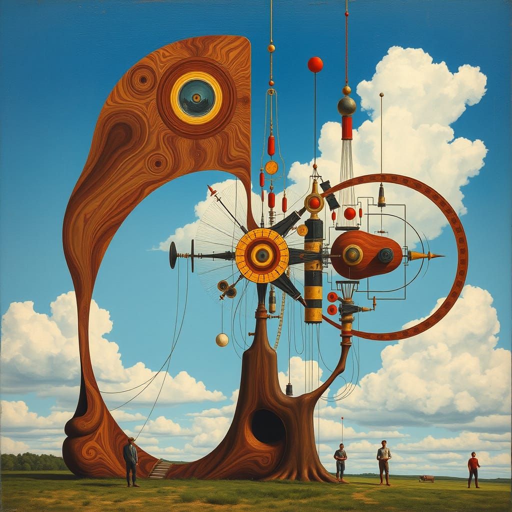 Abstract Biomechanical System in Surrealist Style