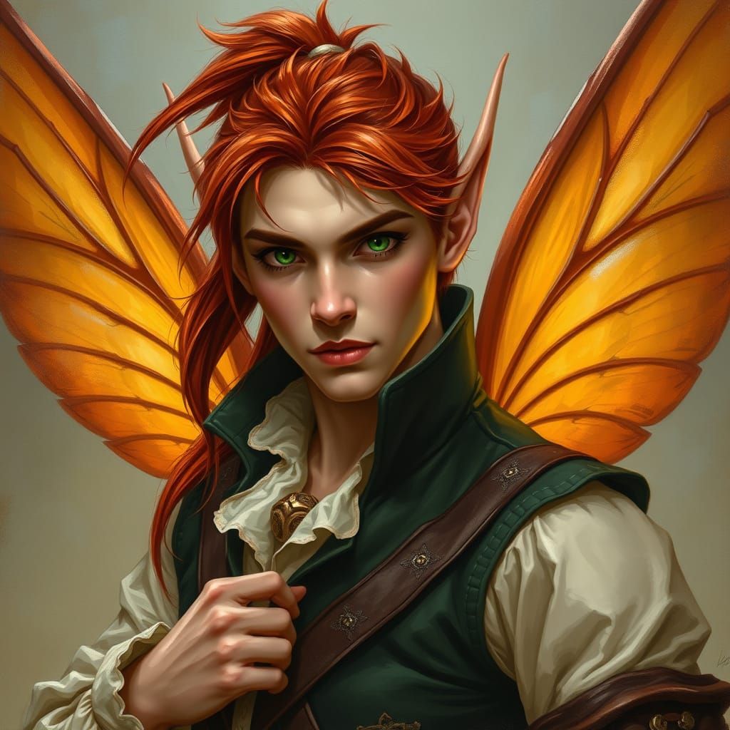 Fae Warrior in Romantic Style