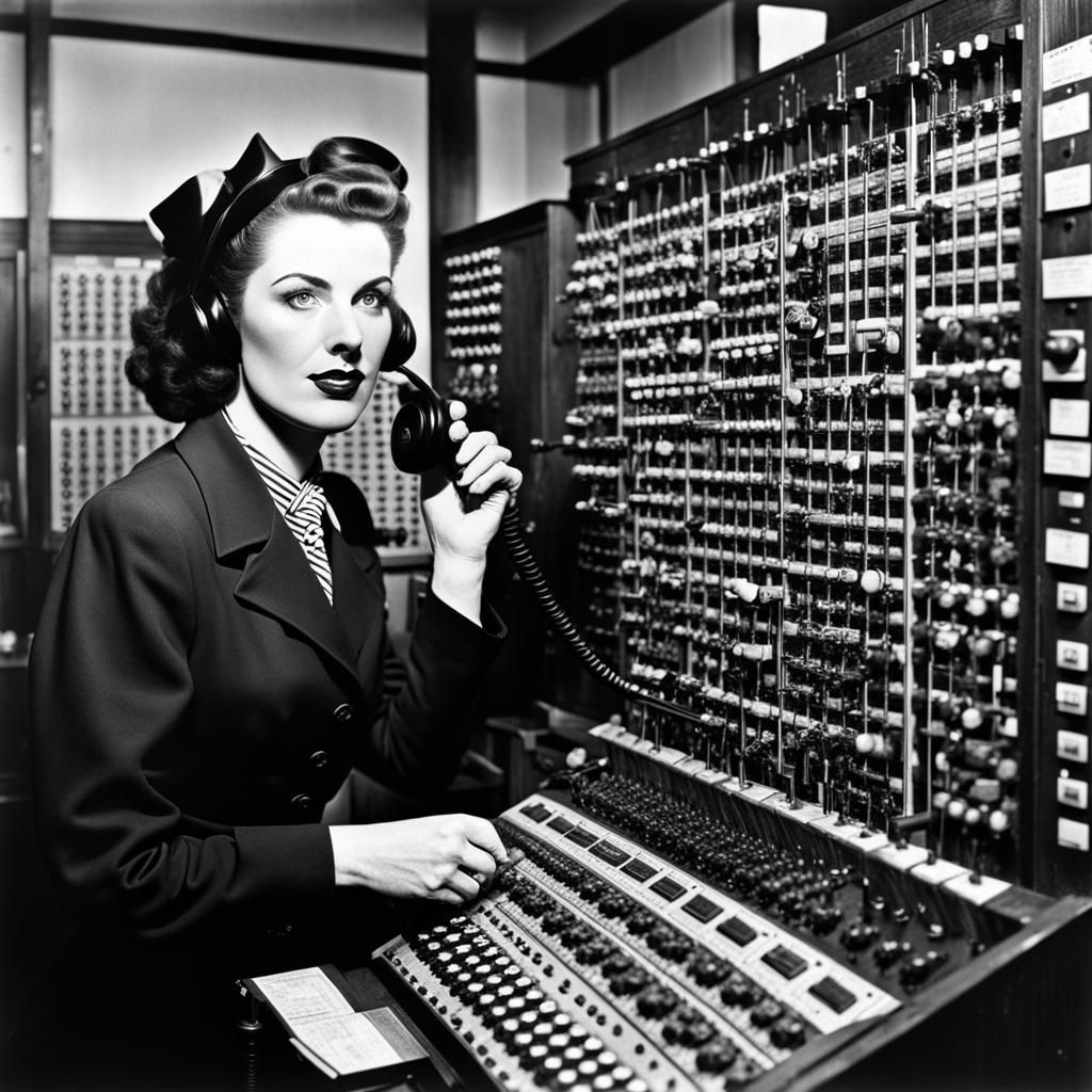 1940s Telephone Operator in Extreme Detail