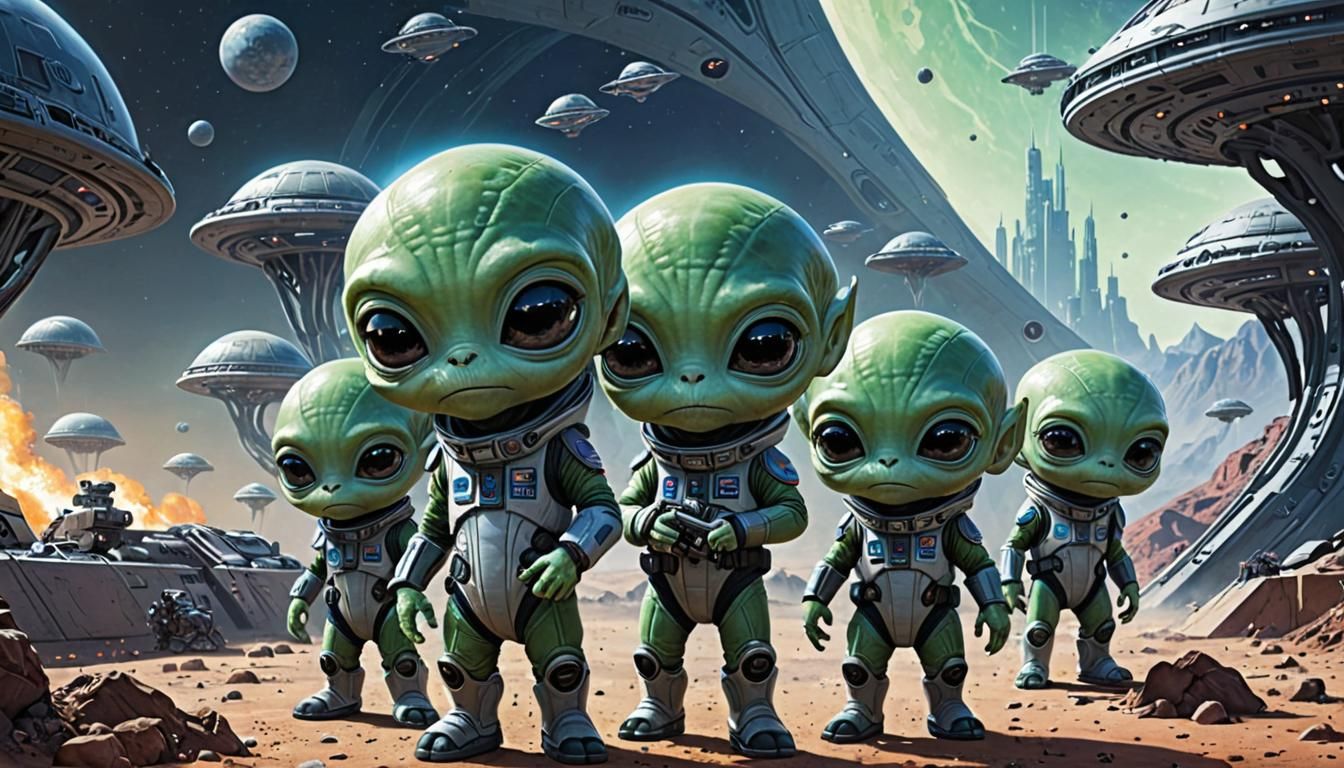 Sci-Fi Magazine Cover: Cute Alien Confederation