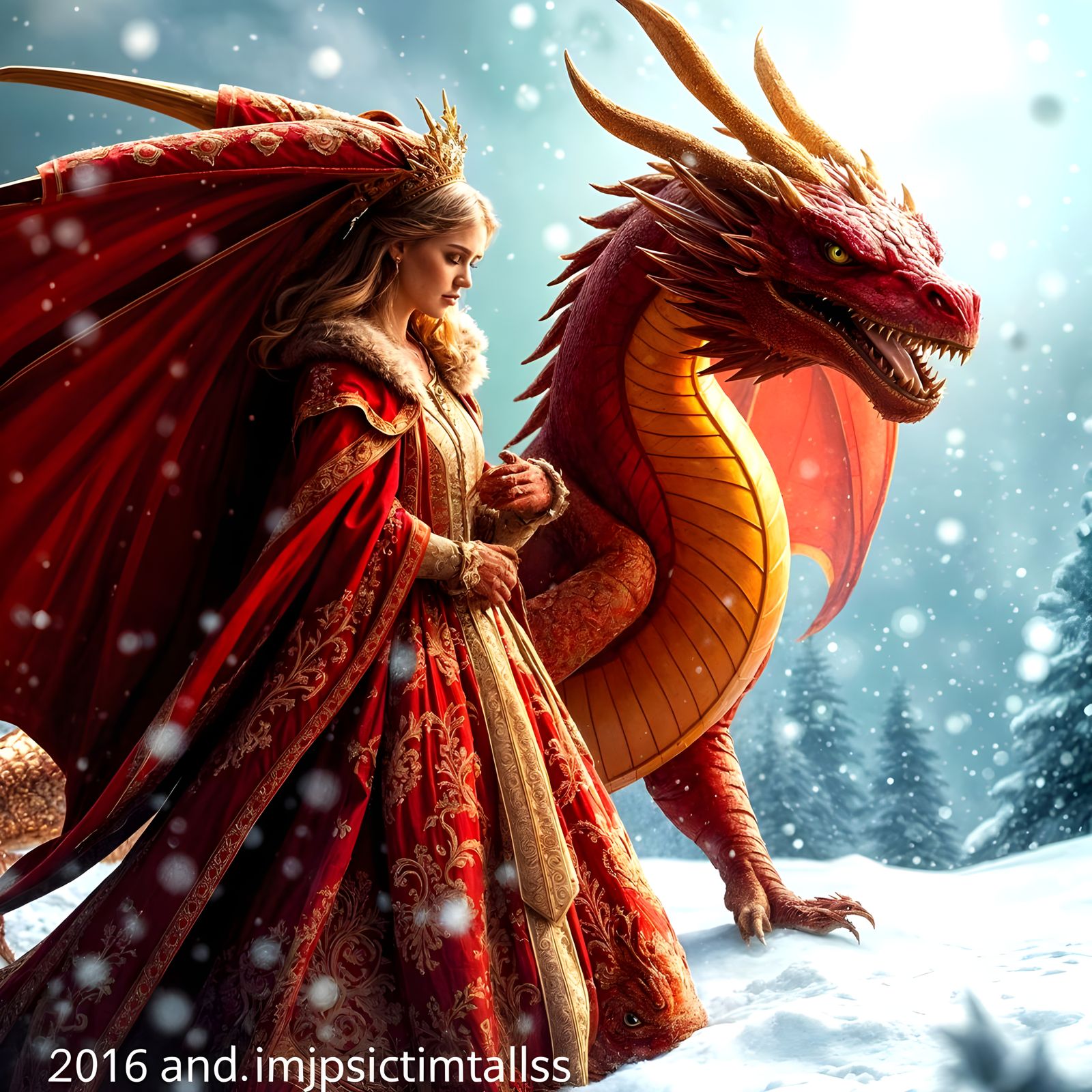 Winter Princess Transforms into Golden Dragon