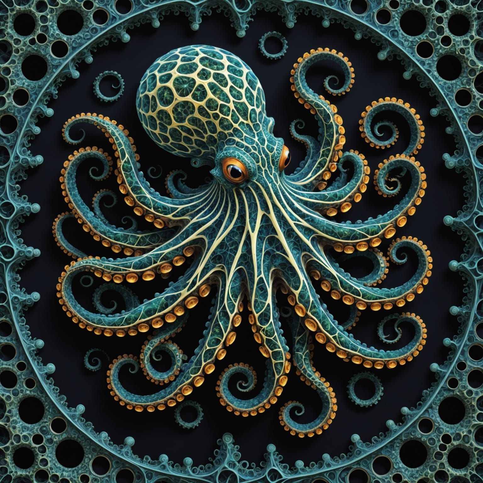 Fractal Octopus: Mesmerizing AI Art