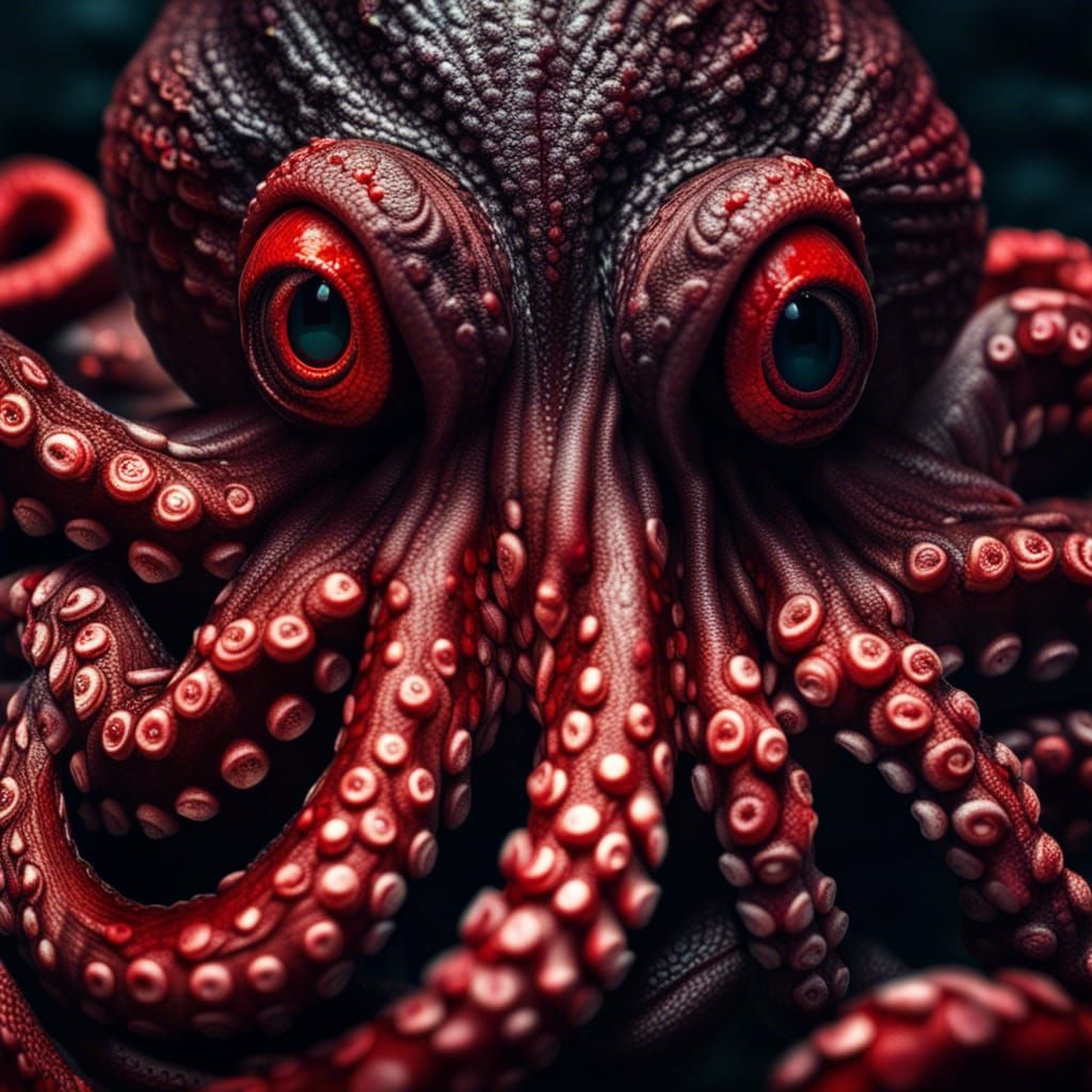 Red octopus