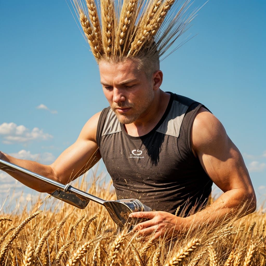 Wheat Grain Pours From Combine Harvester Into Body