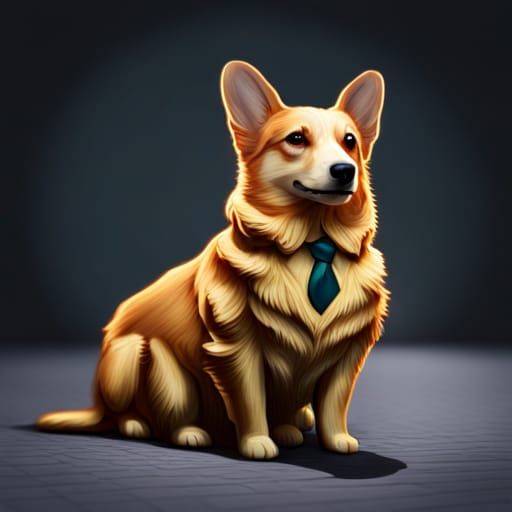 Realistic Lovecraftian Corgi with Camera Effects