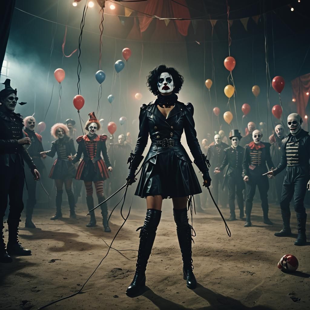 Ring Mistress in Surreal Circus Dreamscape