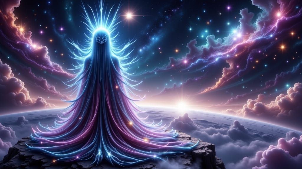 Eldritch Cosmic Entity in Dreamlike Outer Space