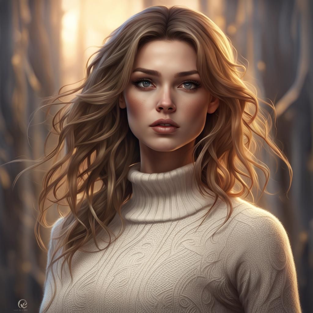 High Fae Woman Portrait in Artstation Style