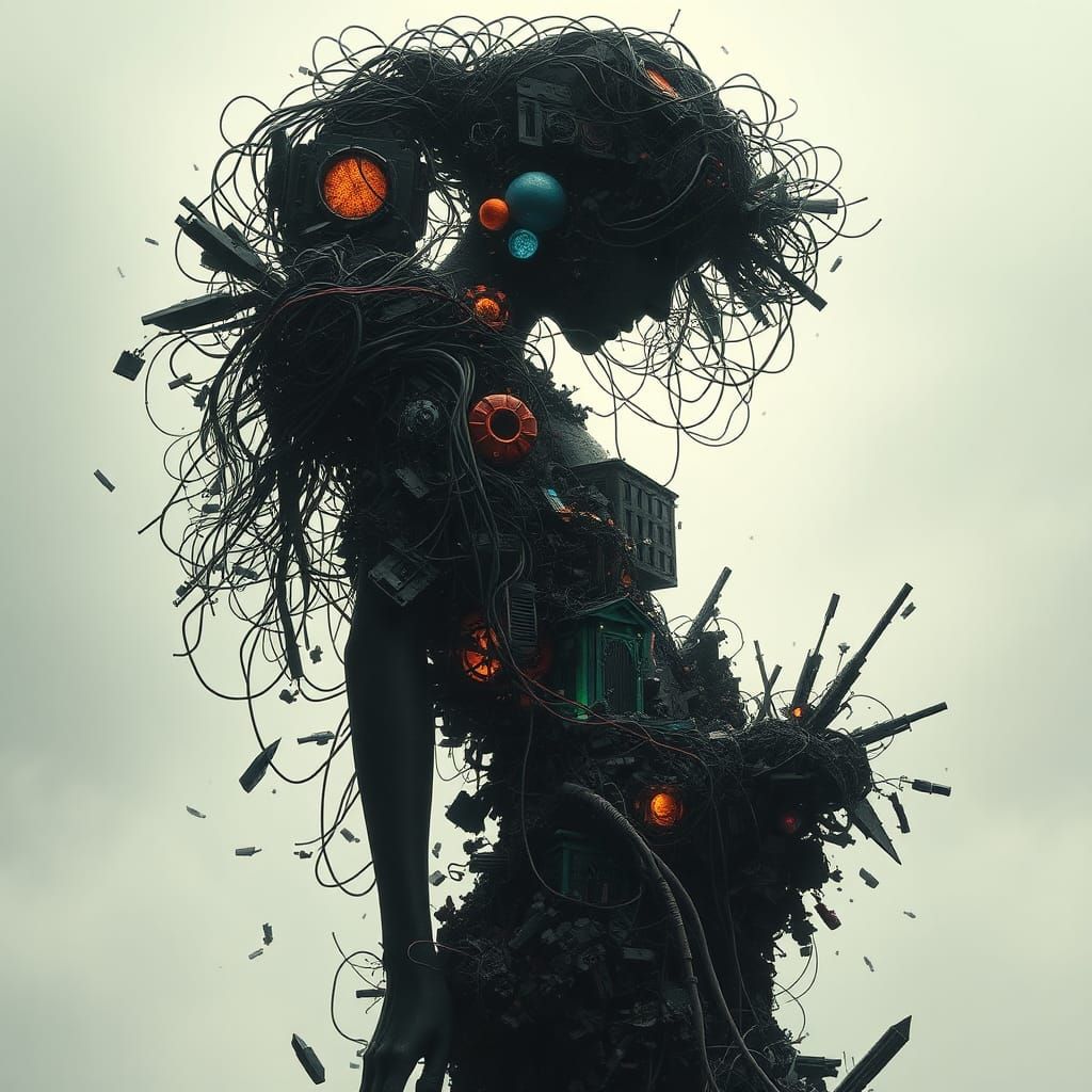 Debris Woman: Apocalyptic Biomechanical Divinity