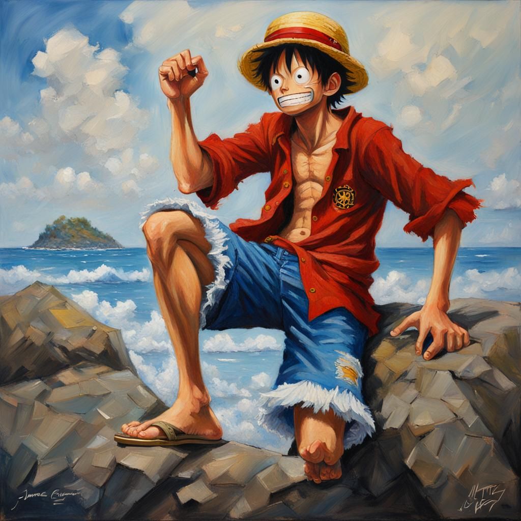 Monkey D. Luffy Oil Painting