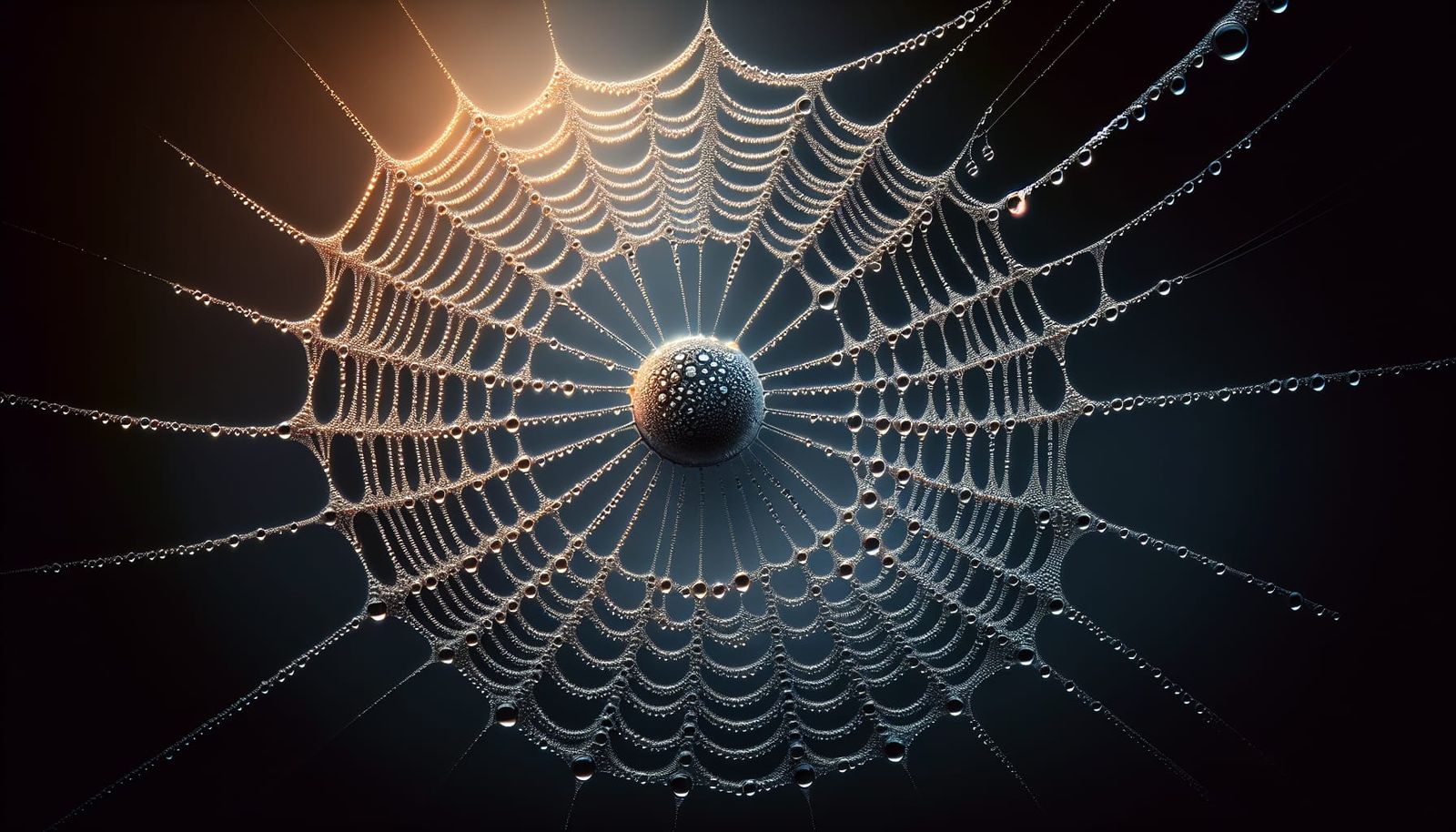 Dewdrop on Spider Web: Macro Photography Details