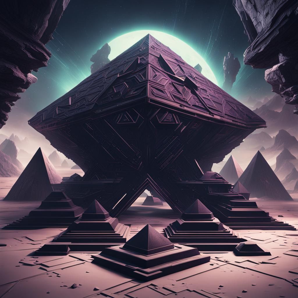 Geometric Inverted Pyramids in Dark Ambient Void