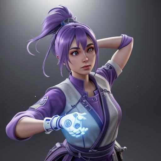 Cute Cartoon Chef Girl in 3D Game Style