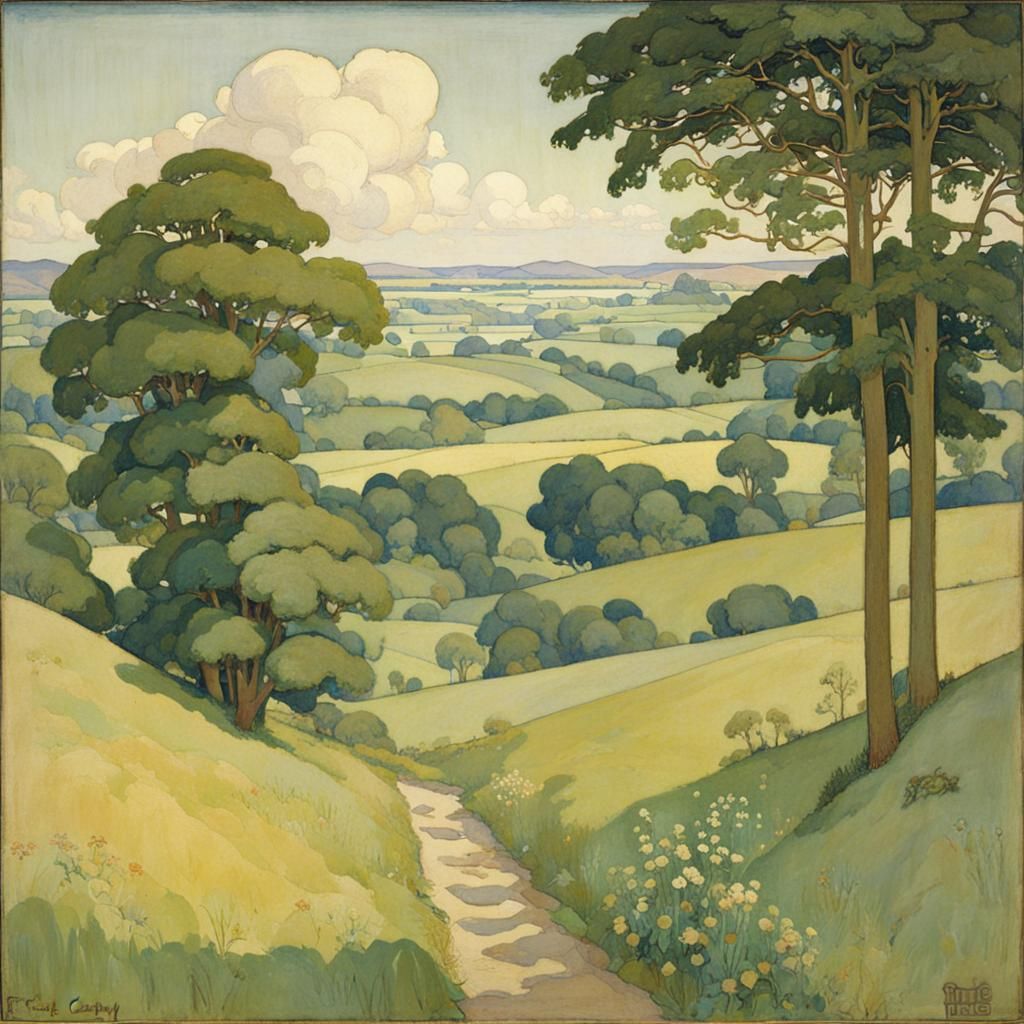 A Dreamy Summer Scene in Impressionist Style